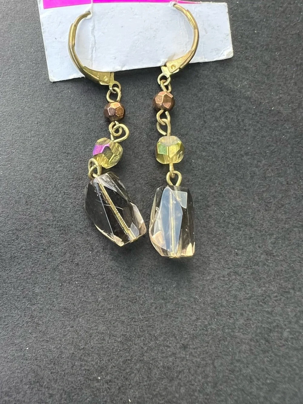 Gold-Tone Clear Crystal Drop Earrings - Women Jewelry